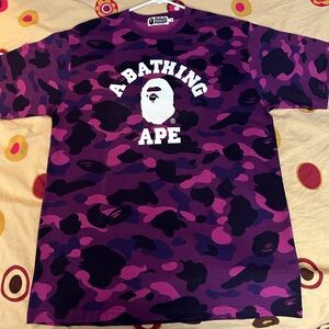 Bape purple camo tshirt